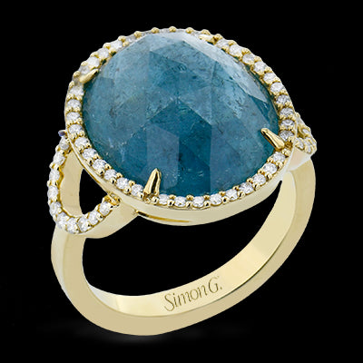 Color Ring in 18k Gold with Diamonds