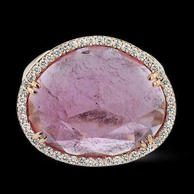 Color Ring in 18k Gold with Diamonds