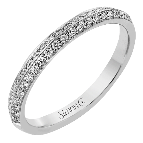 Wedding Band in 18k Gold with Diamonds