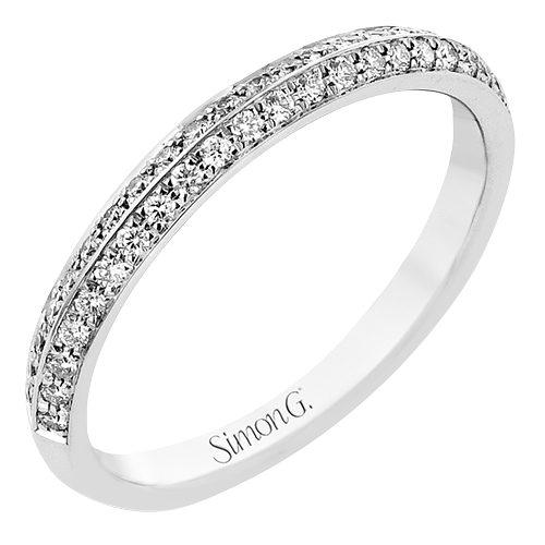 Wedding Band in 18k Gold with Diamonds