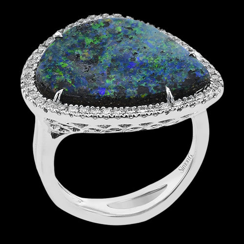 Color Ring in 18k Gold with Diamonds