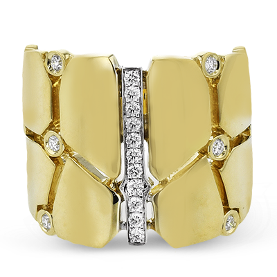 Right Hand Ring in 18k Gold with Diamonds