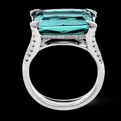 Color Ring in 18k Gold with Diamonds