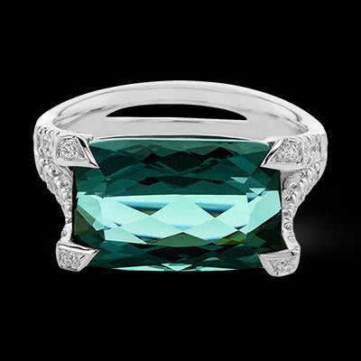 Color Ring in 18k Gold with Diamonds