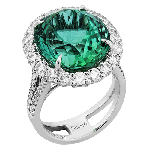 Color Ring in 18k Gold with Diamonds