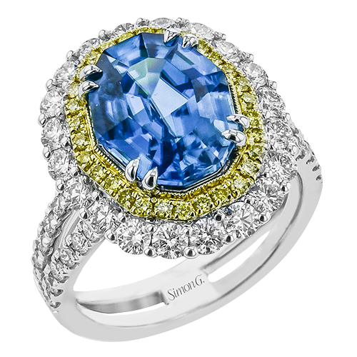 Color Ring in 18k Gold with Diamonds