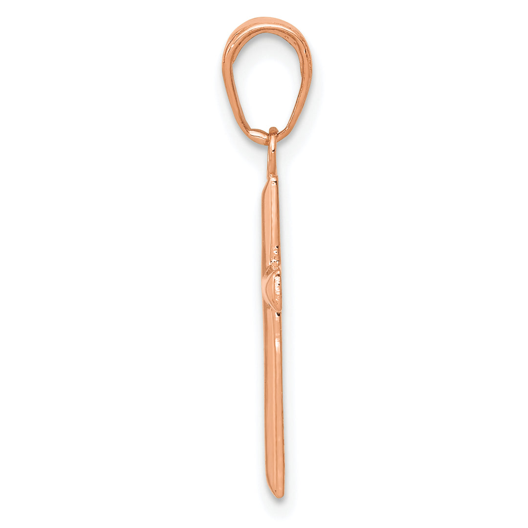 14K Rose Gold Small Cross Pendant