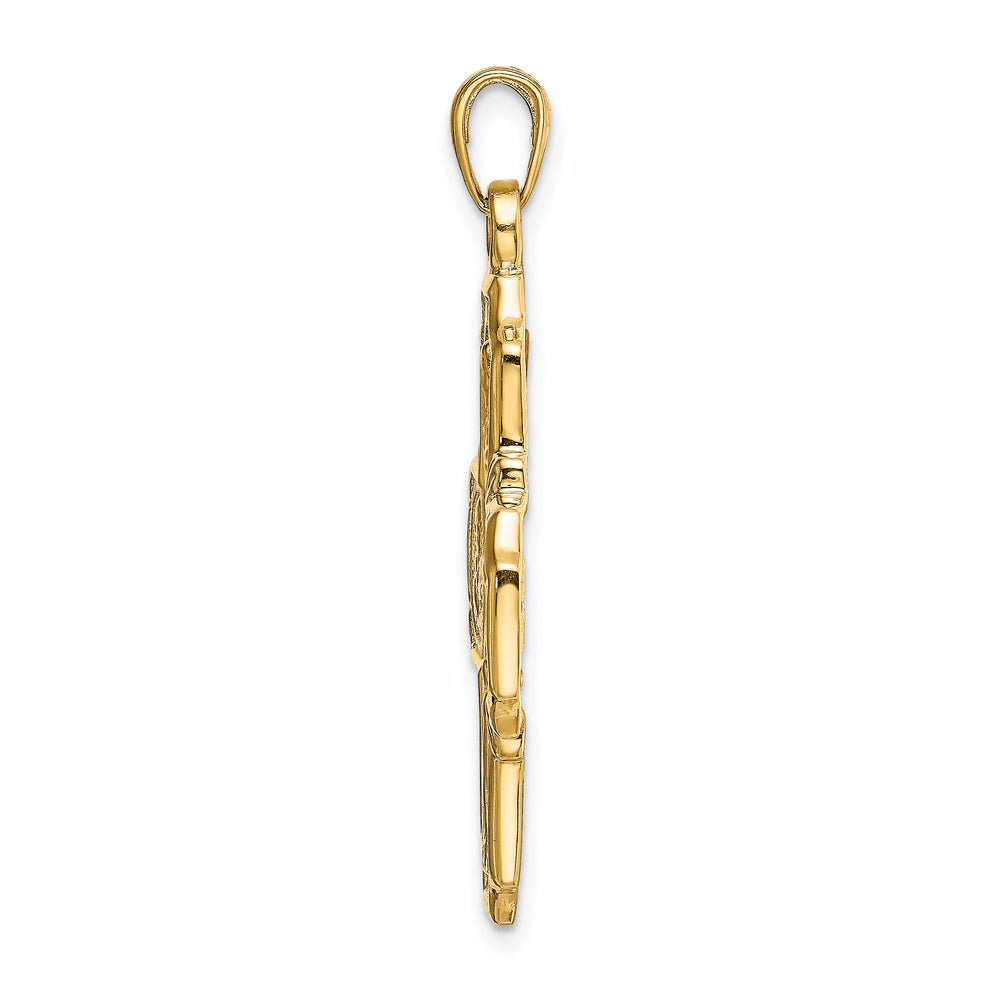 14k Four-Way Medal Pendant