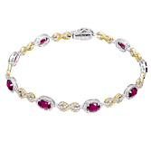 Color Bracelet in 18k Gold with Diamonds