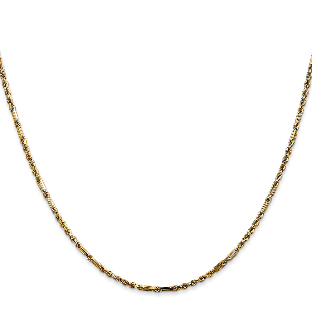 14k 1.8mm D/C Milano Rope Chain