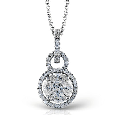 Pendant in 18k Gold with Diamonds