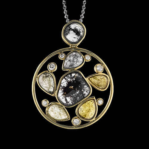 Pendant in 18k Gold with Diamonds