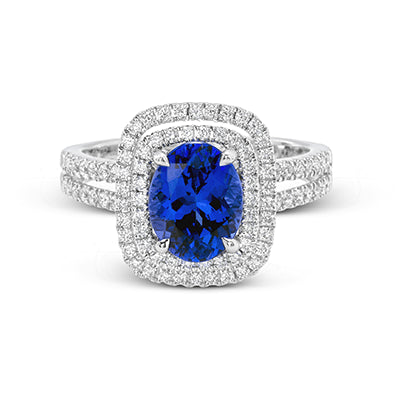 Color Ring in 18k Gold with Diamonds