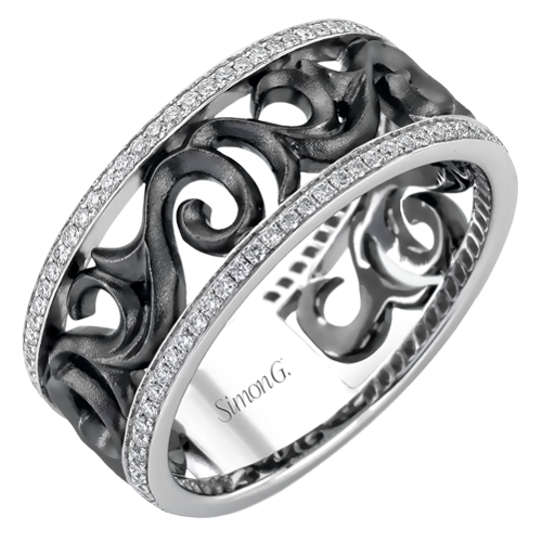 Men Ring in 14k Gold with Diamonds