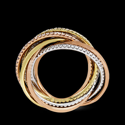 Right Hand Ring in 18k Gold with Diamonds