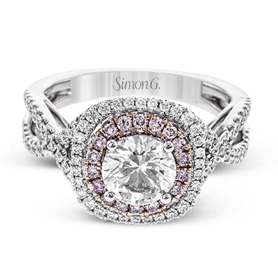 Engagement Ring in 18k Gold with Diamonds