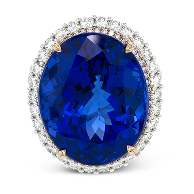 Color Ring in 18k Gold with Diamonds