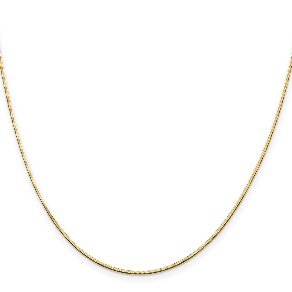 14k 1mm Octagonal Snake Chain