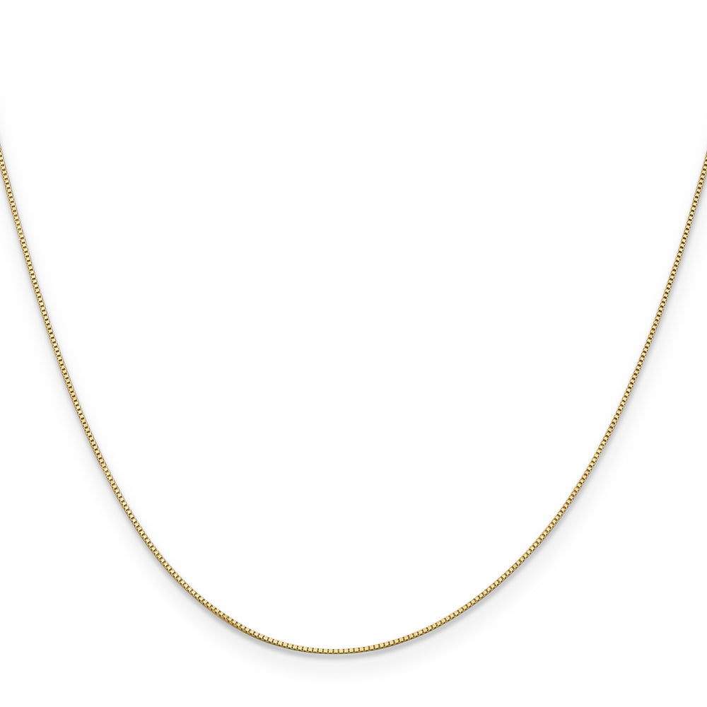 14k .5mm Box with Spring Ring Clasp Chain