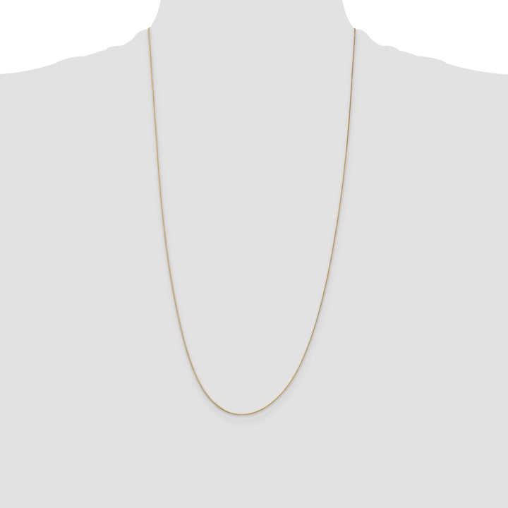 14k .5mm Box with Spring Ring Clasp Chain