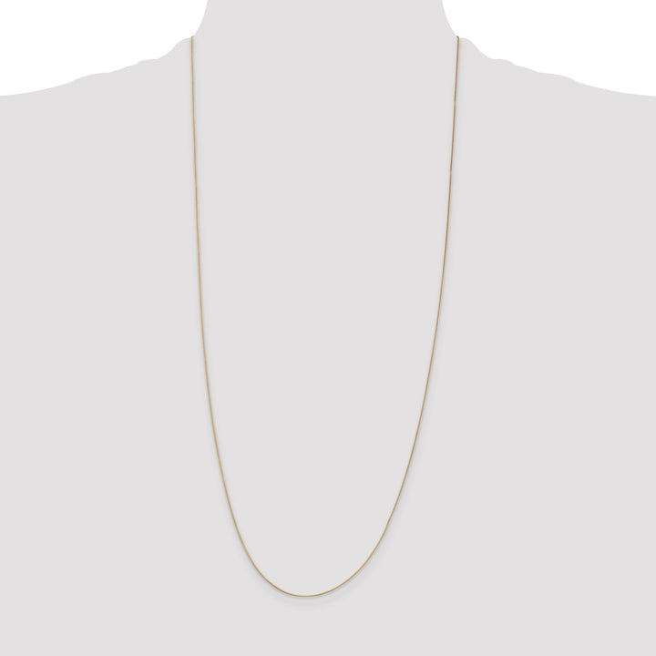 14k .5mm Box with Spring Ring Clasp Chain