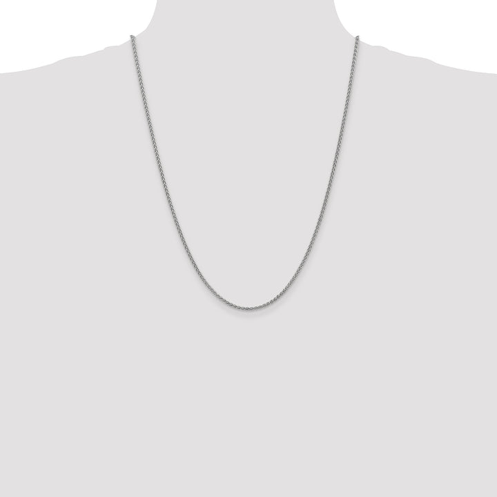 14k White Gold 2.1mm Spiga Chain