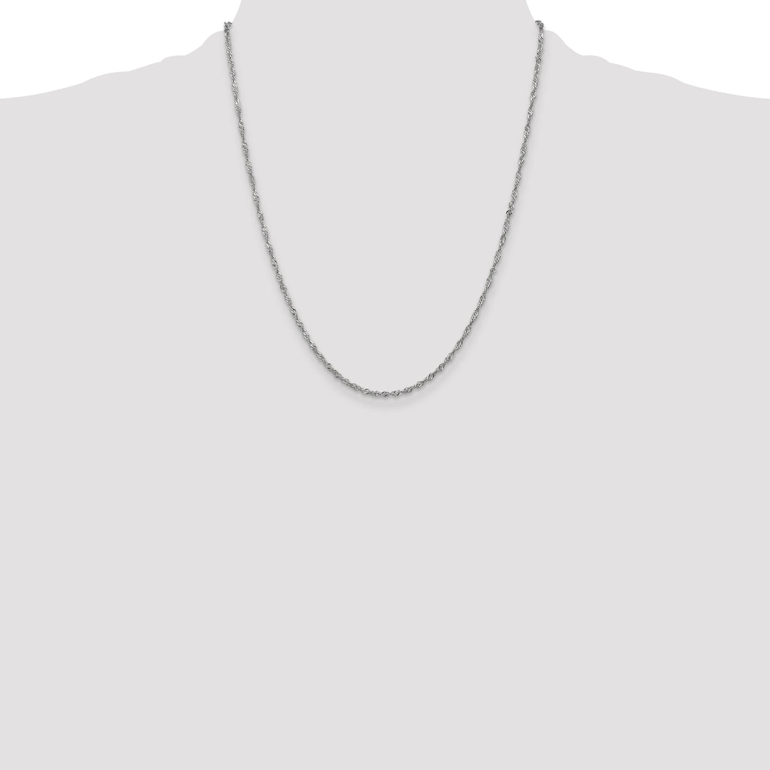 14k WG 1.7mm Singapore Chain