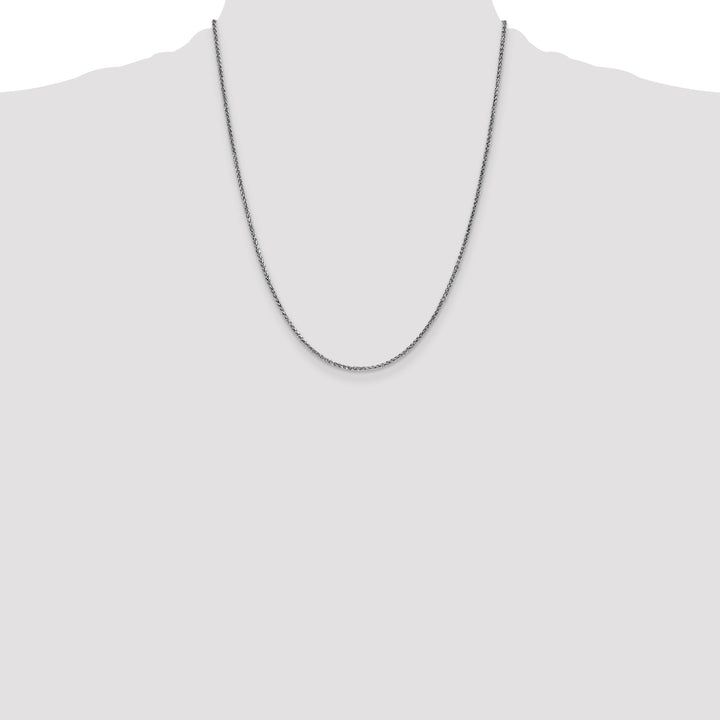 14k White Gold 1.7mm D/C Spiga Chain