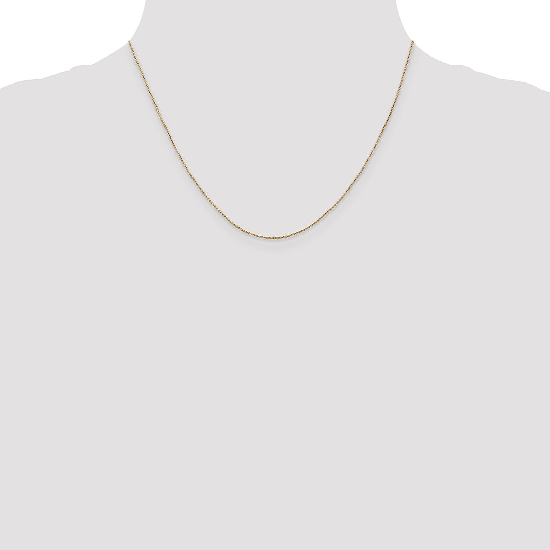 14k .75mm Round Open Link Cable Chain