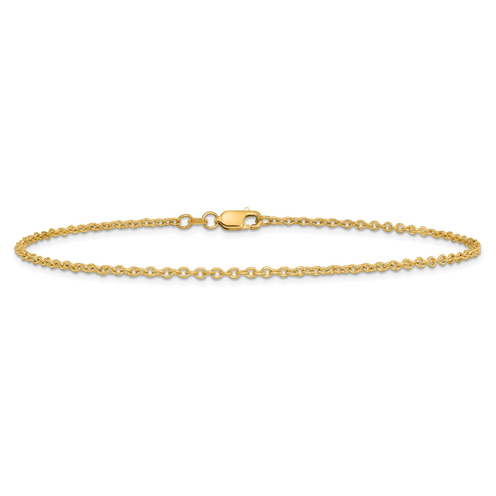 14k 1.8mm Forzantine Cable Chain Anklet