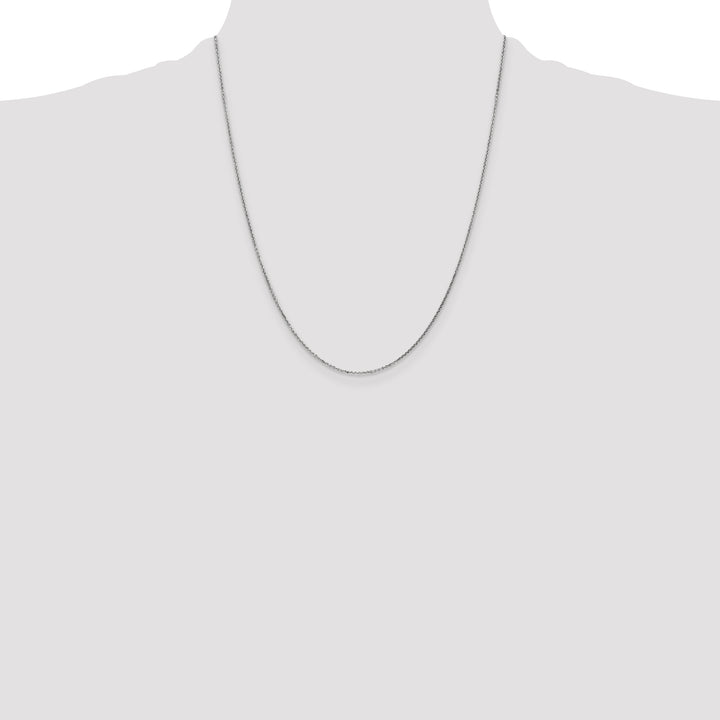 14k White Gold .95mm D/C Cable Chain