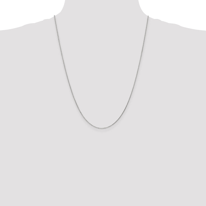 14k White Gold .95mm D/C Cable Chain