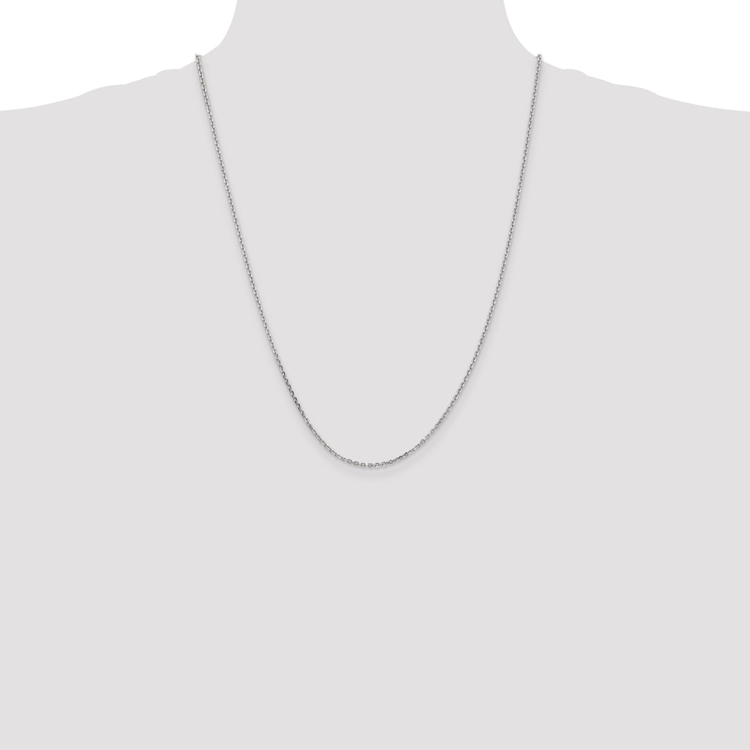 14k White Gold 1.65mm D/C Cable Chain