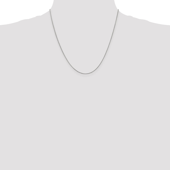 14k White Gold .85mm D/C Spiga with Lobster Clasp Chain