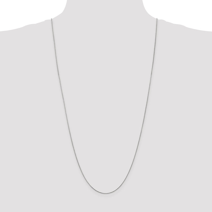 14k White Gold .85mm D/C Spiga with Lobster Clasp Chain