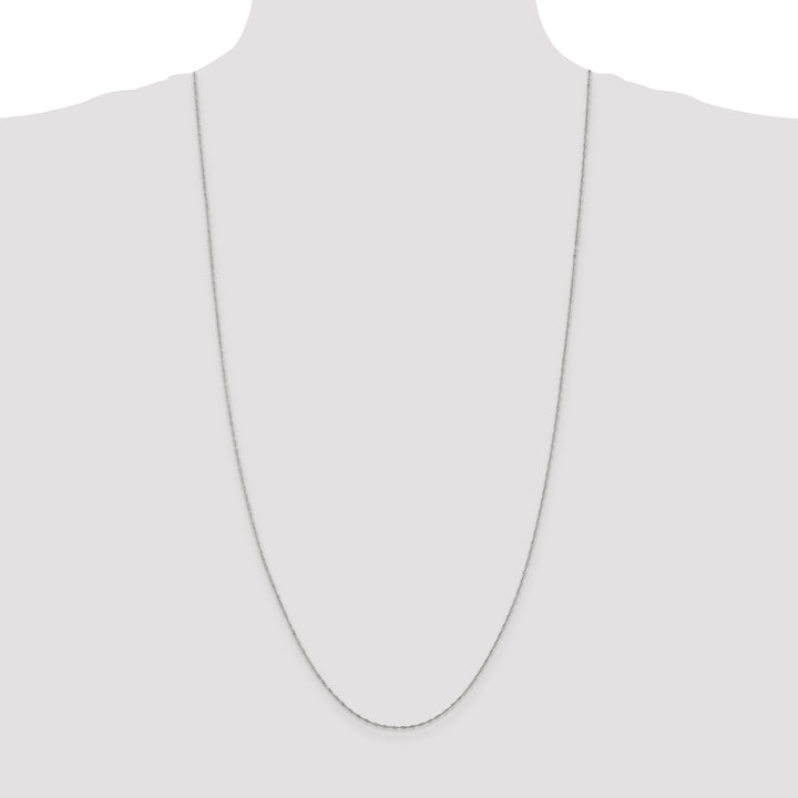 14k WG 1mm Singapore Chain
