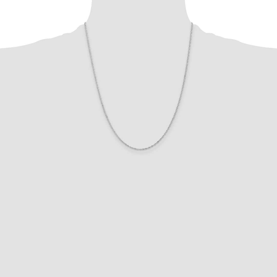 14k WG 1.1mm Singapore Chain