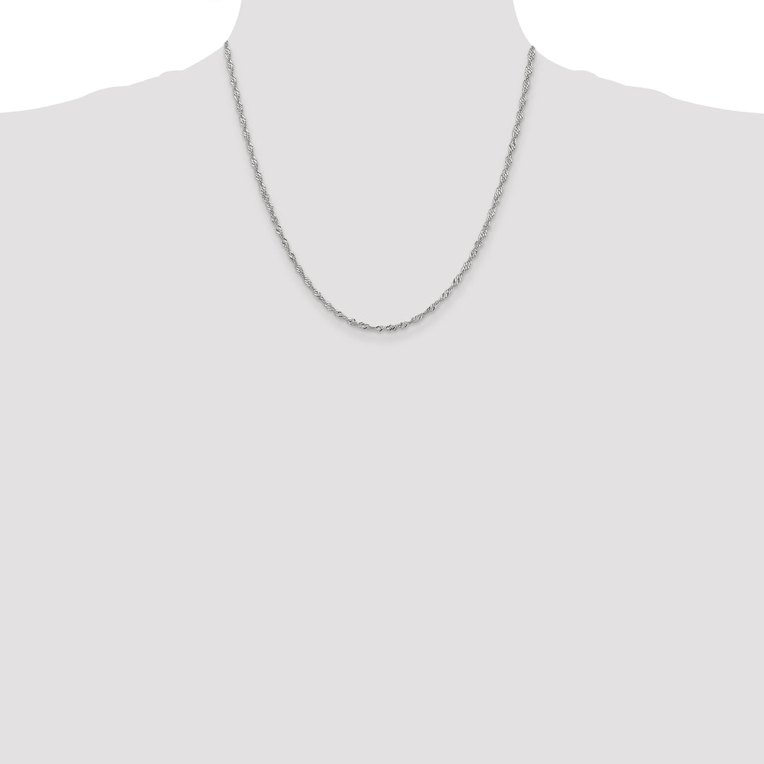 14k WG 2.0mm Singapore Chain