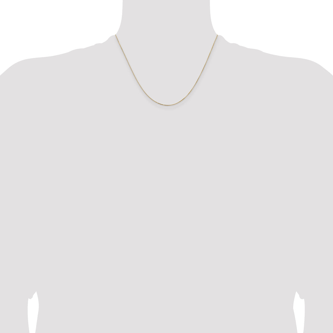 14k .5mm Box with Lobster Clasp Chain
