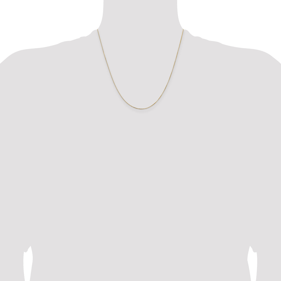 14k .5mm Box with Lobster Clasp Chain