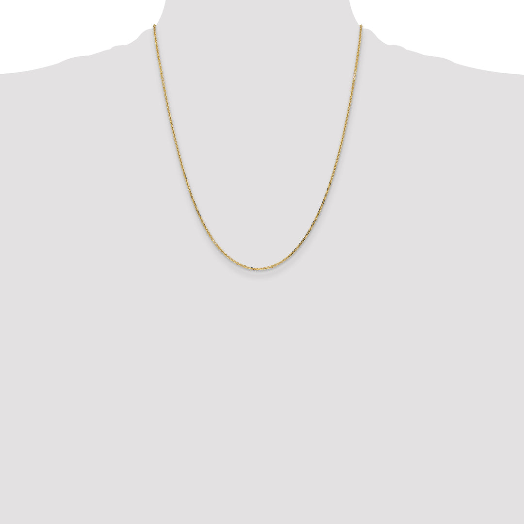 14k 1.4mm D/C Round Open Link Cable Chain