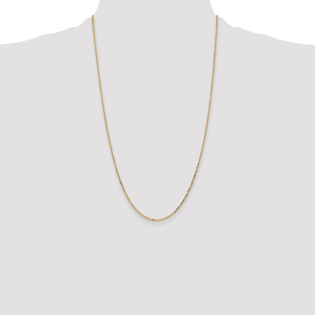 14k 1.4mm D/C Round Open Link Cable Chain