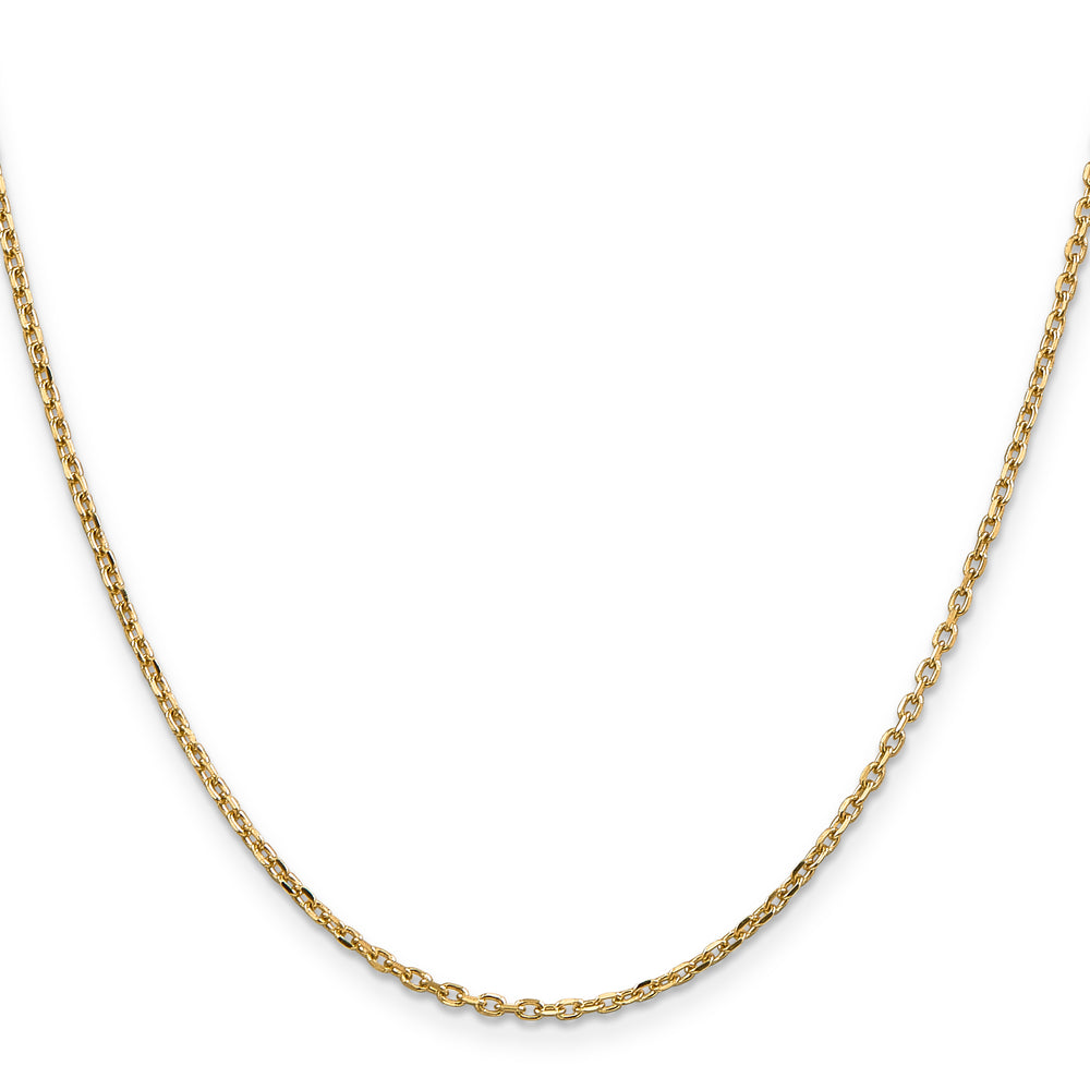 14k 1.8mm D/C Round Open Link Cable Chain