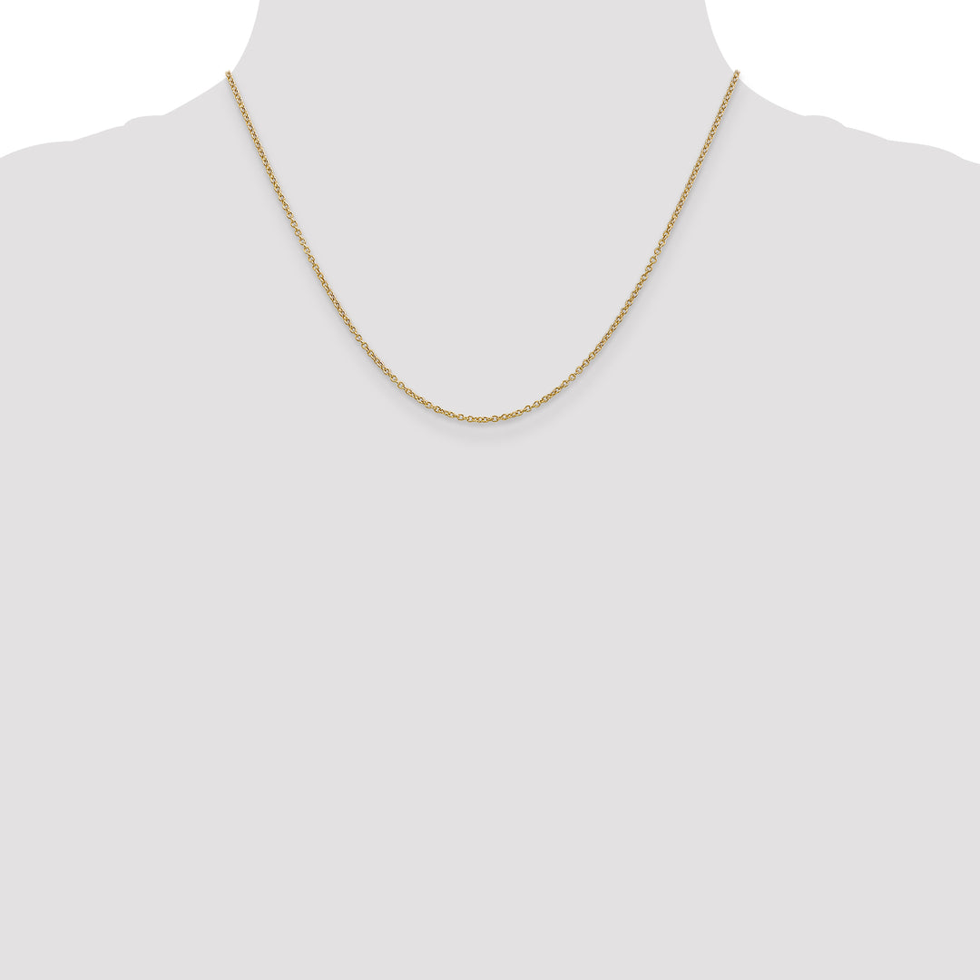 14k 1.4mm Round Open Wide Link Cable Chain