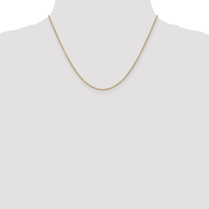 14k 1.4mm Round Open Wide Link Cable Chain