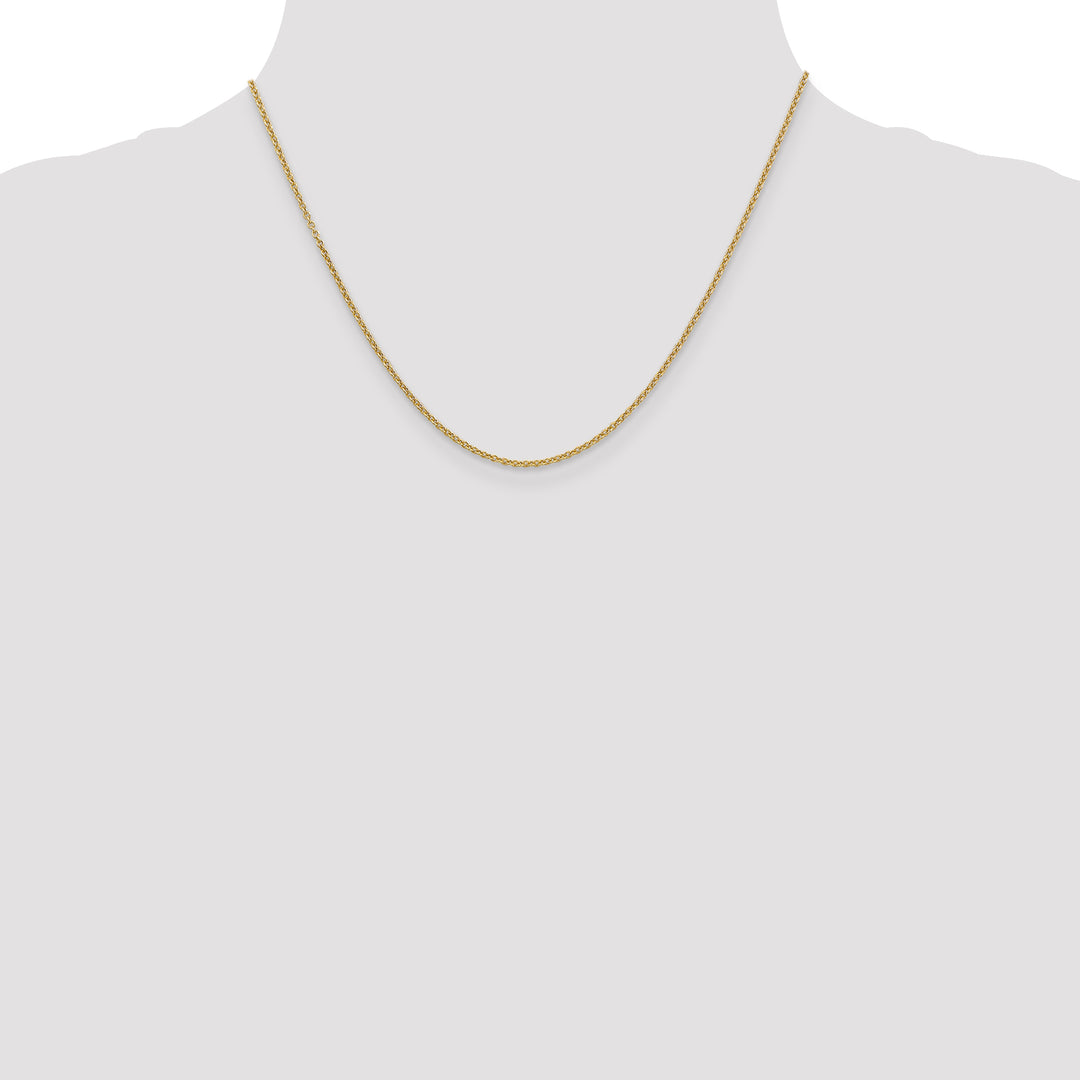 14k 1.6mm Round Open Link Cable Chain