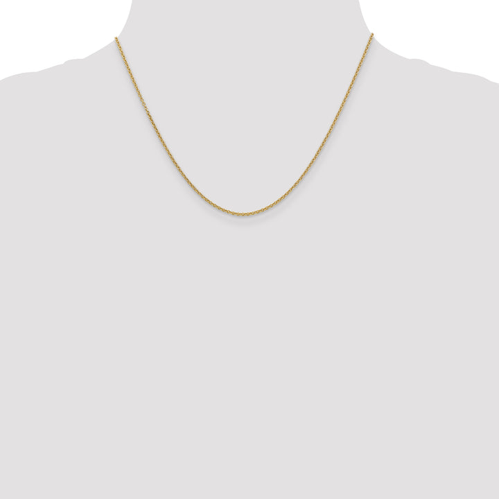 14k 1.6mm Round Open Link Cable Chain