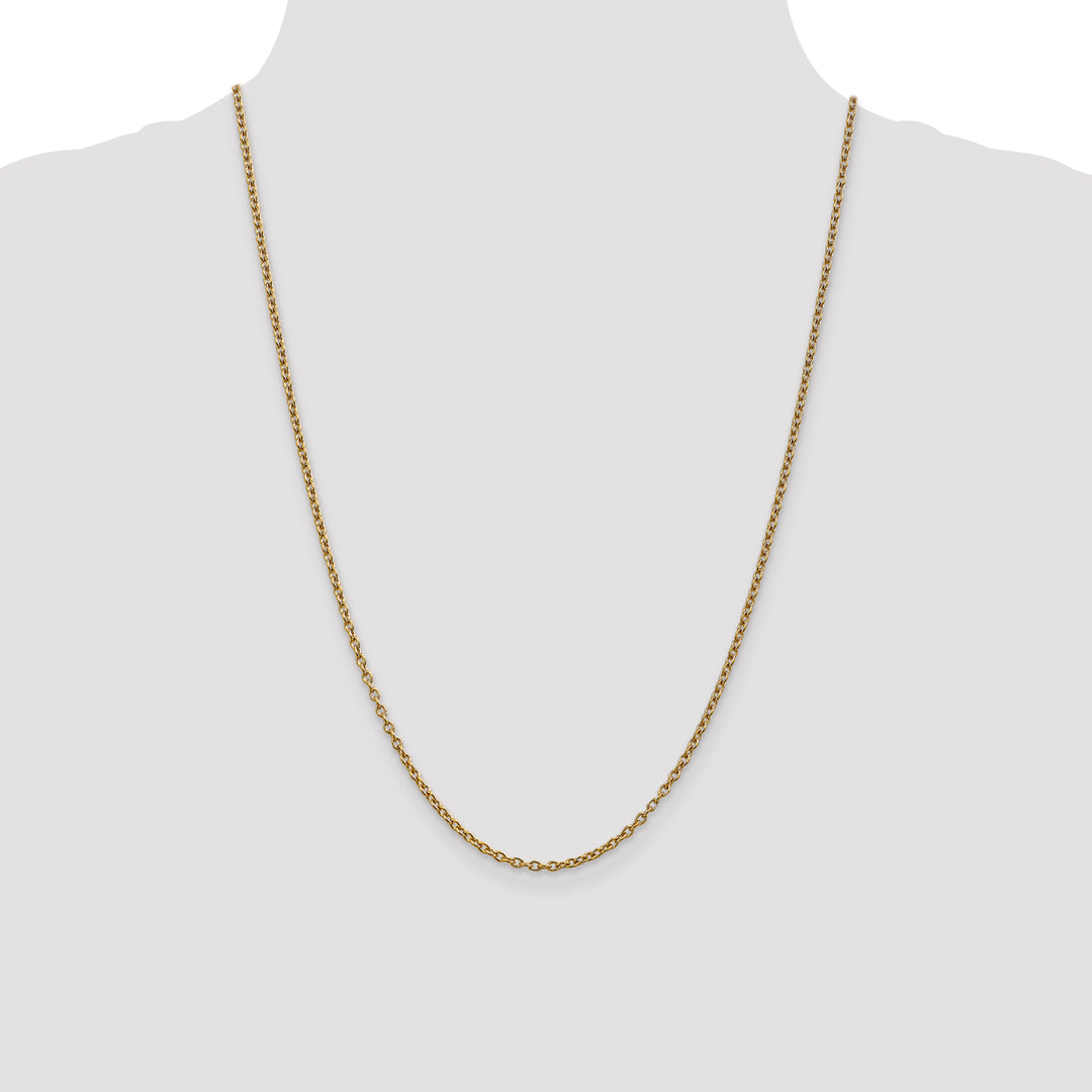 14k 2.4mm Round Open Link Cable Chain