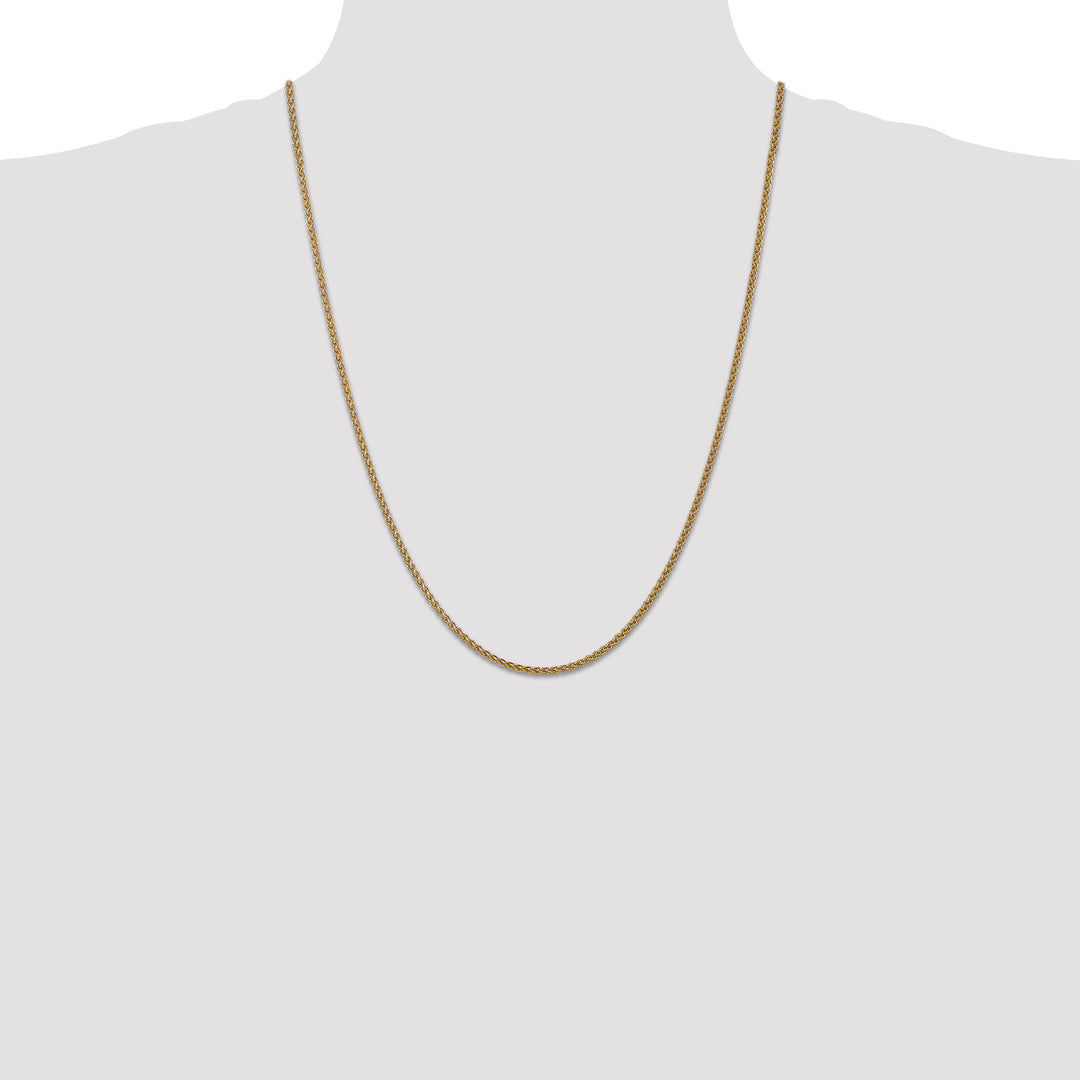 14k 1.05mm Spiga with Spring Ring Clasp Chain