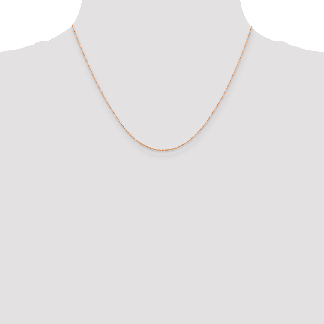 14k Rose Gold .5mm Baby Rope Chain